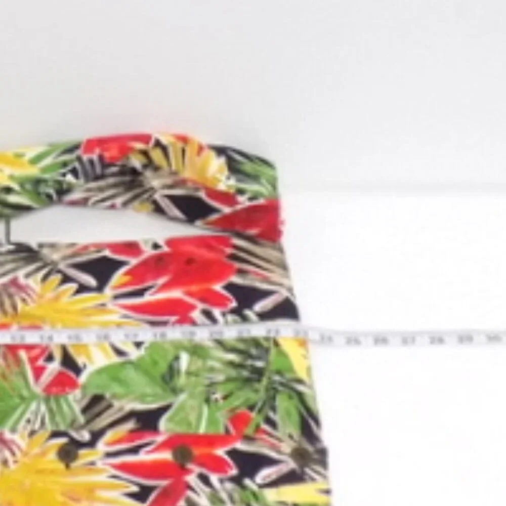 Additions By Chico's Red, Green & Yellow Tropical Print Jacket - Size:1 (Medium) - Picture 8 of 10